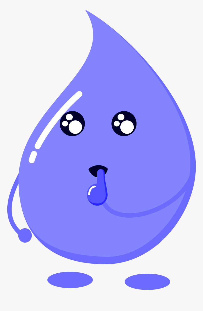 Water Drop Drops Clipart Droplet Wonder Big Image Transparent - Png Drop Water Cartoon, Png Download