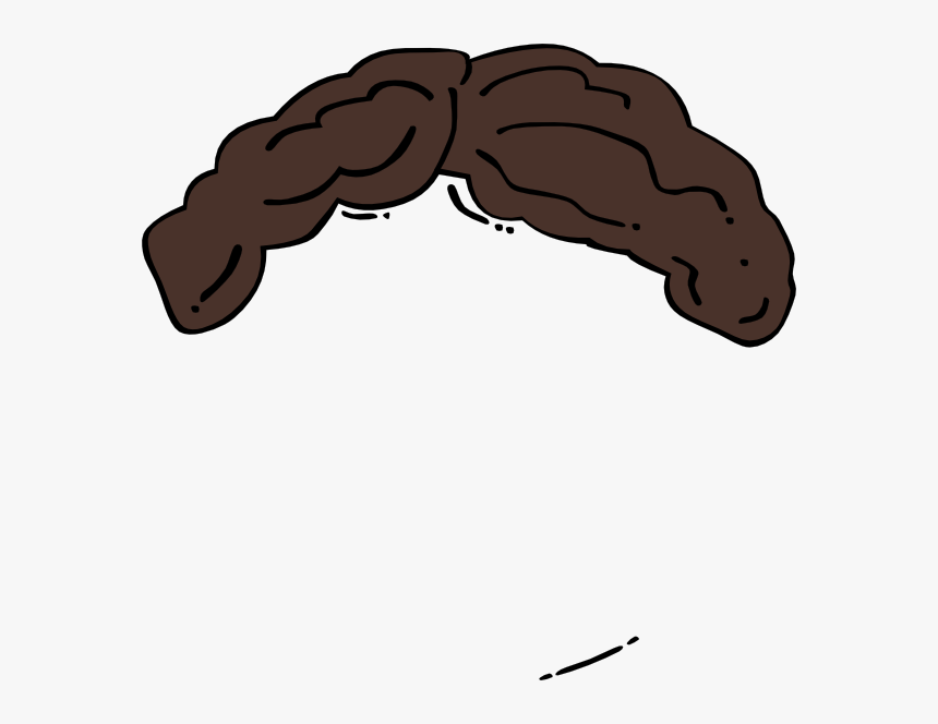 Brown Wig Svg Clip Arts - Brown Hair Cartoon Wig, HD Png Download