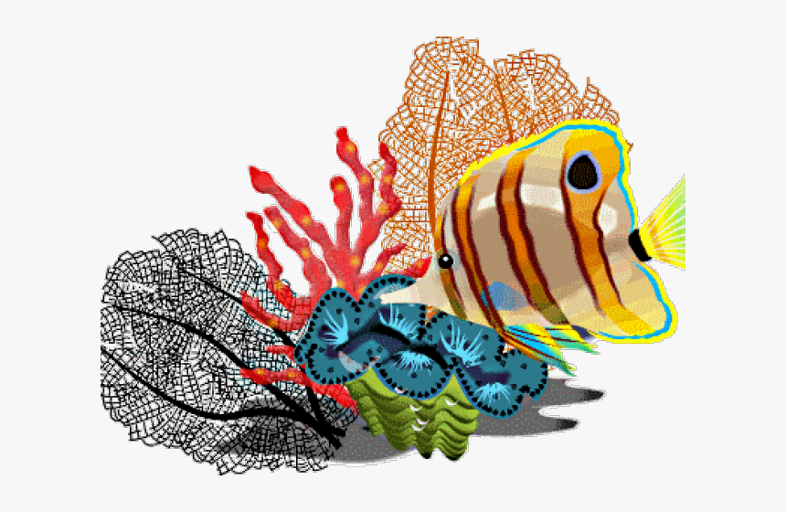 Tropical Fish Clipart Butterfly Fish - Tropical Fish Clip Art, HD Png Download