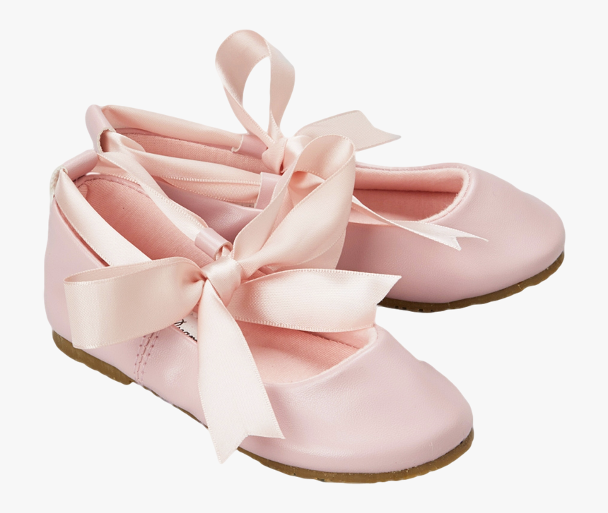 Pink Ballet Flats For Toddlers - Girls Ballet Flat With Ribbon, HD Png Download