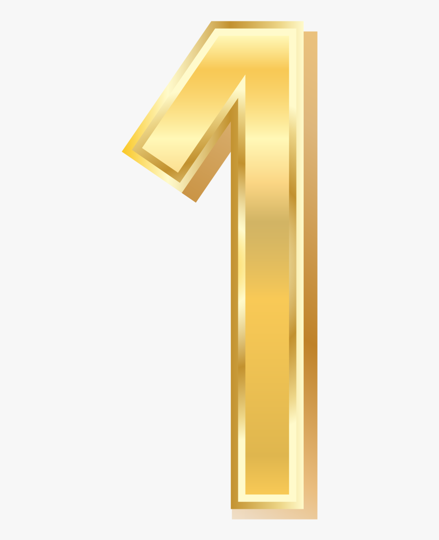 Golden Number 1 Png, Transparent Png