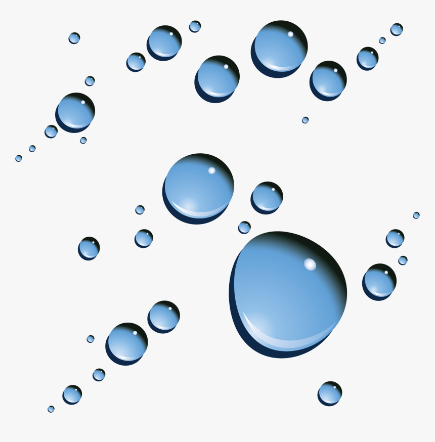 Water Droplets Clipart Simple Water - Water Drops Clipart, HD Png Download