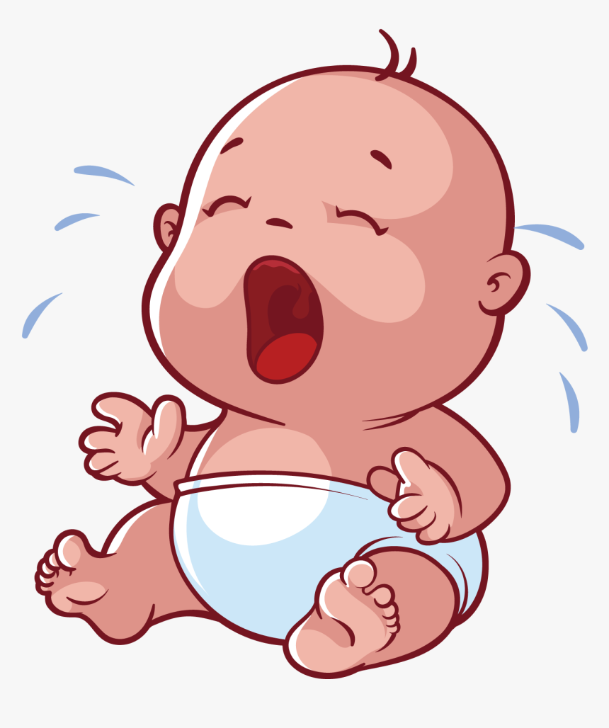 Infant Cartoon Crying - Cartoon Transparent Baby Png, Png Download