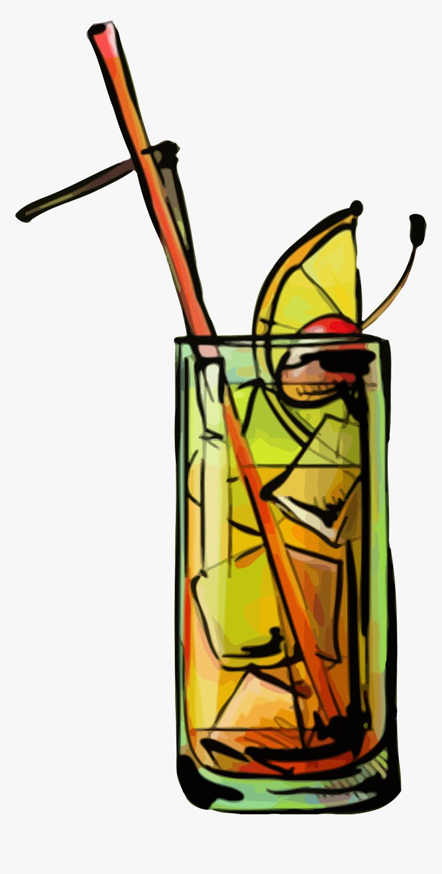 Tequila Sunrise Cocktail Clip Arts - Dibujo Cocteles, HD Png Download
