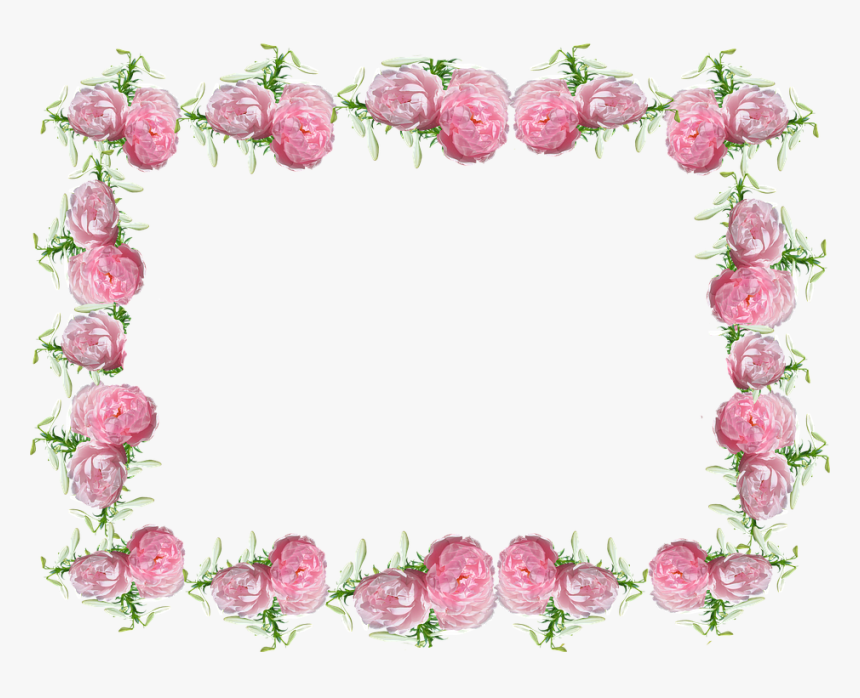 Frame, Border, Roses, Lilies, Floral - Bangla Love Sms For Husband, HD Png Download