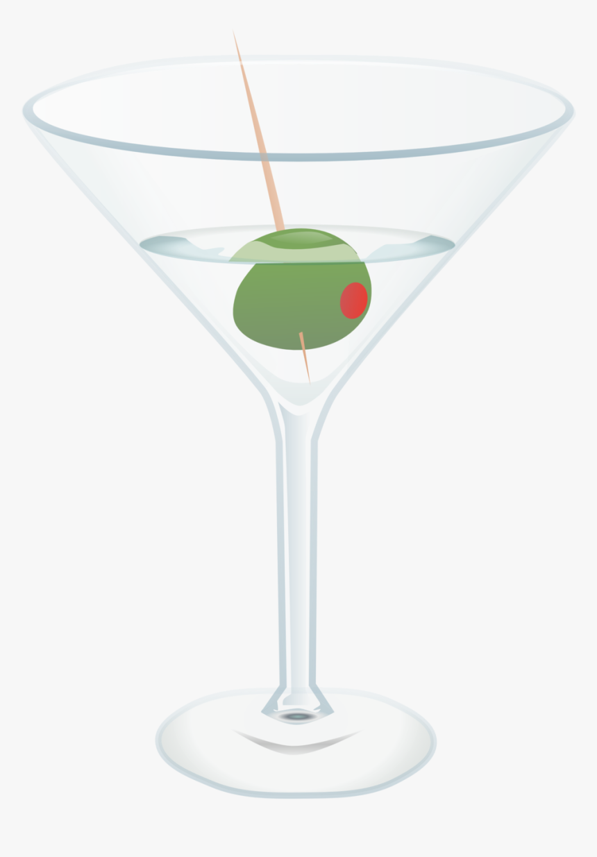 Martini Glass With Olive Png, Transparent Png