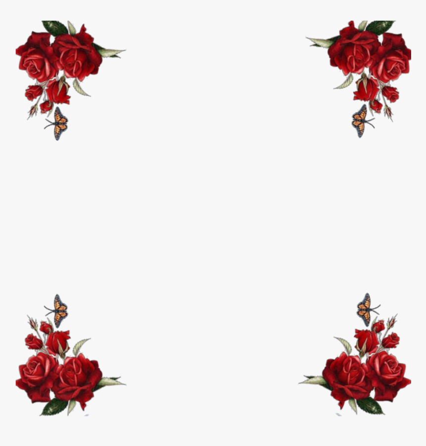 #mq #red #roses #border #borders - Feliz Dias Delas Madres Esposa, HD Png Download