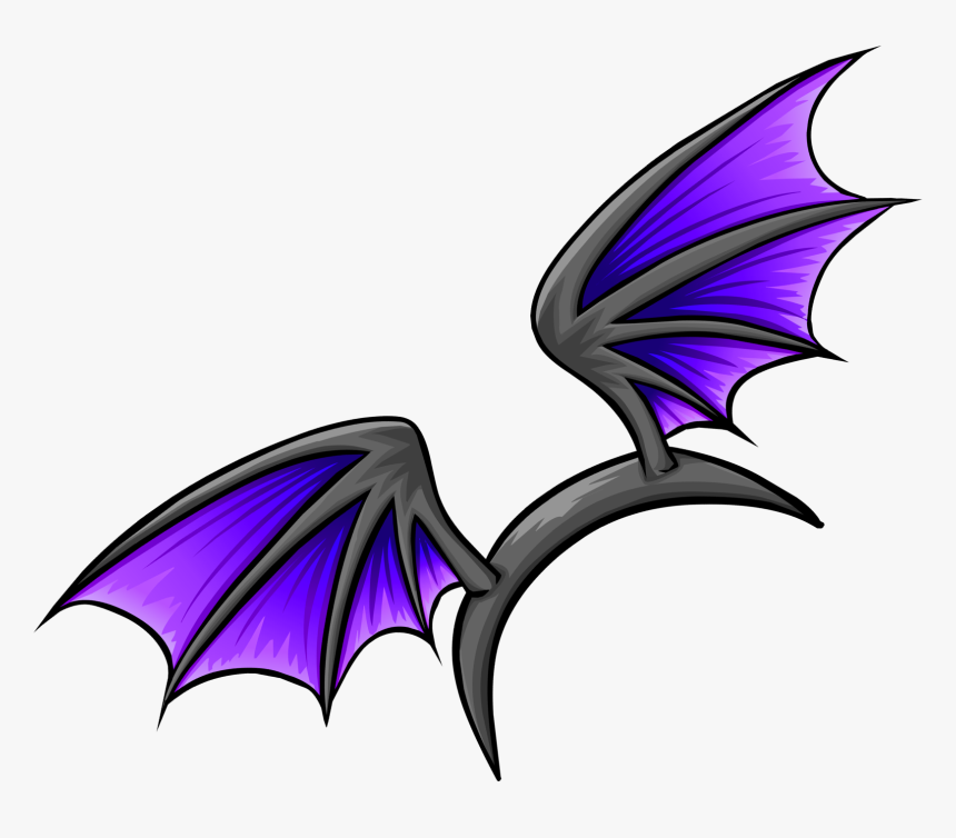 Purple Bat Wings - Wings Png Clipart Bat, Transparent Png