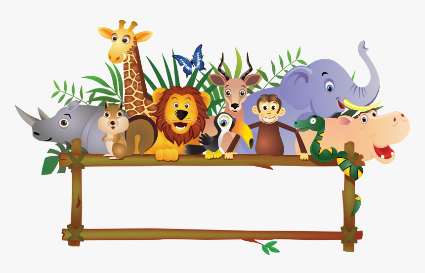 Jungle Animal Border Clip Art