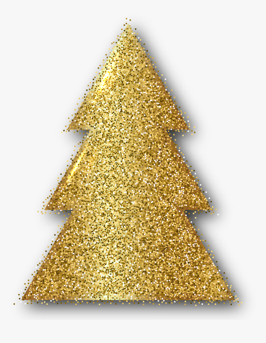 Christmas Tree Clipart Gold - Gold Clip Art Christmas Decorations, HD Png Download