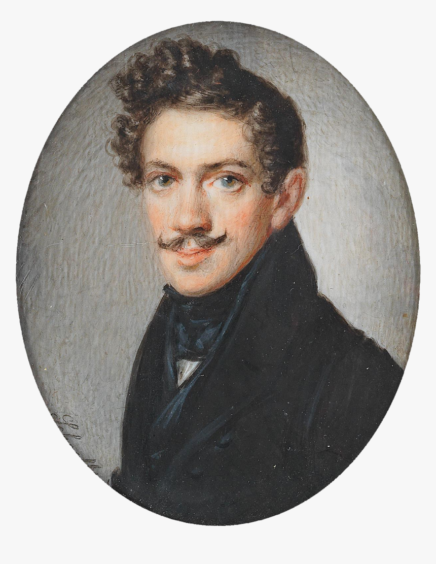 Schoeller Young Man With A Moustache And Dark Curls - Gentleman, HD Png Download