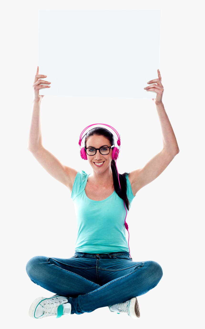 Girl Banner Png, Transparent Png