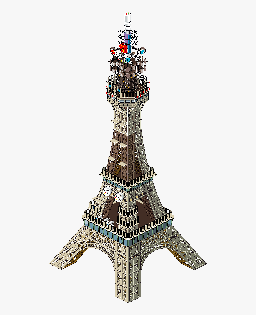 Eiffel Tower Eboy Pixel Art - Eiffel Tower Pixels Work, HD Png Download