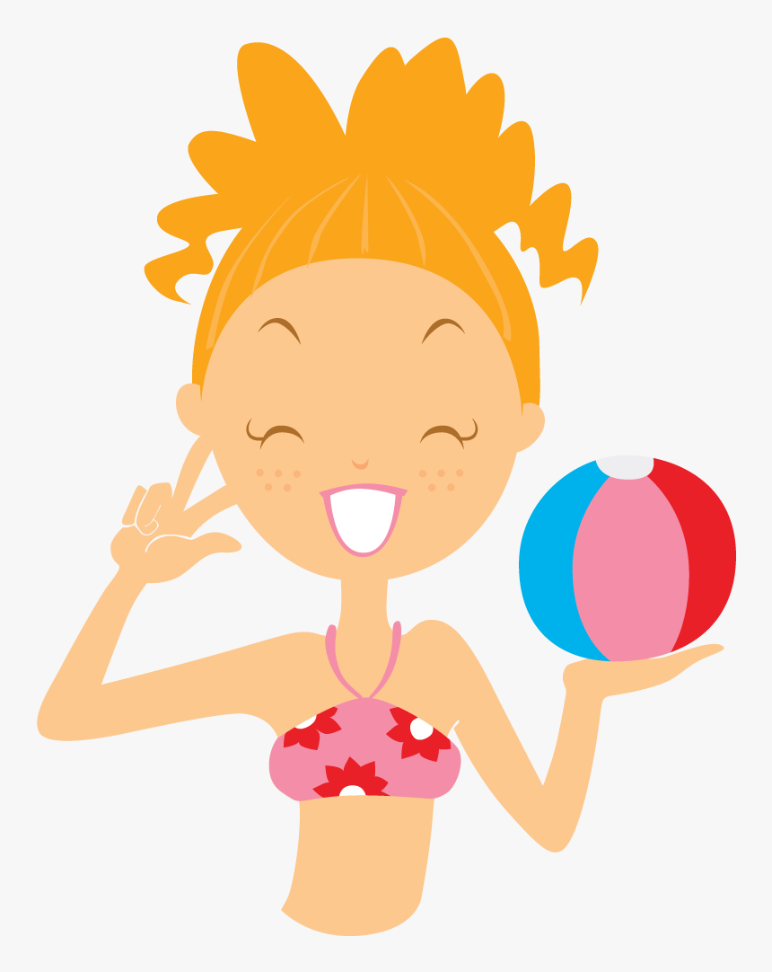 Beach Girl Ball Icon - Girl Beach Icon Png, Transparent Png