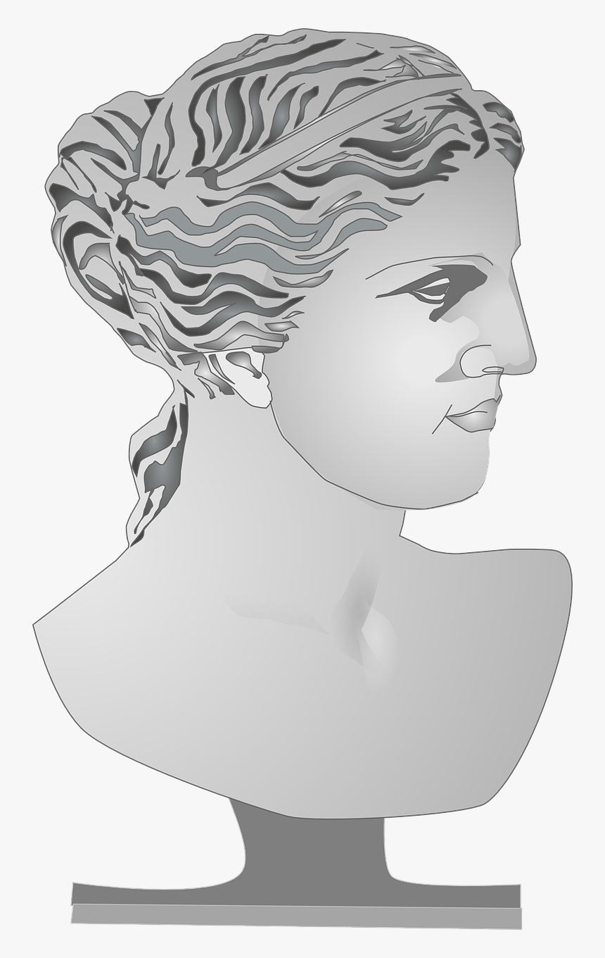 Greek Goddess Bust - Roman Goddess Statue Clipart, HD Png Download