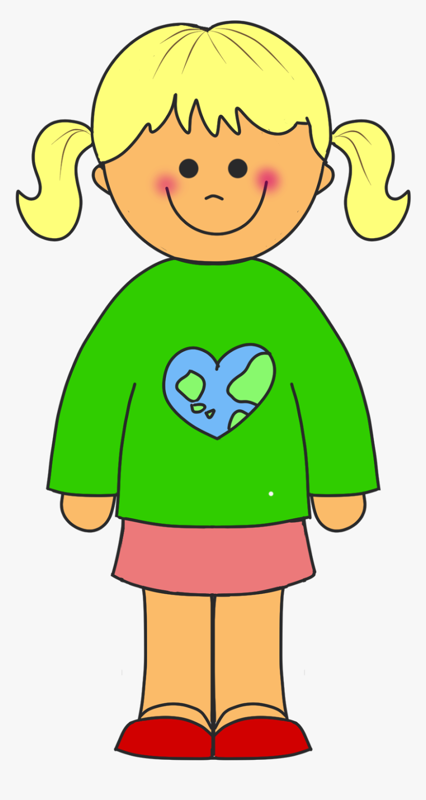 Girl Clipart - Girl Standing Clip Art, HD Png Download