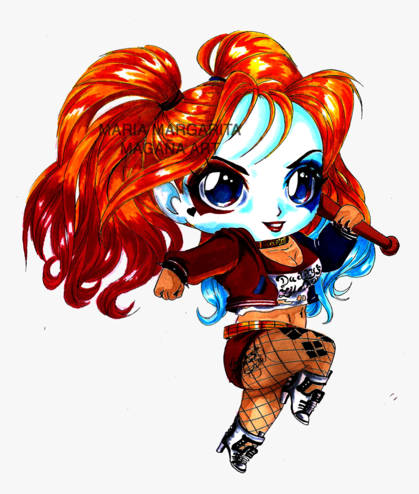 Harley Quinn Chibi Harleys By Miharu, HD Png Download