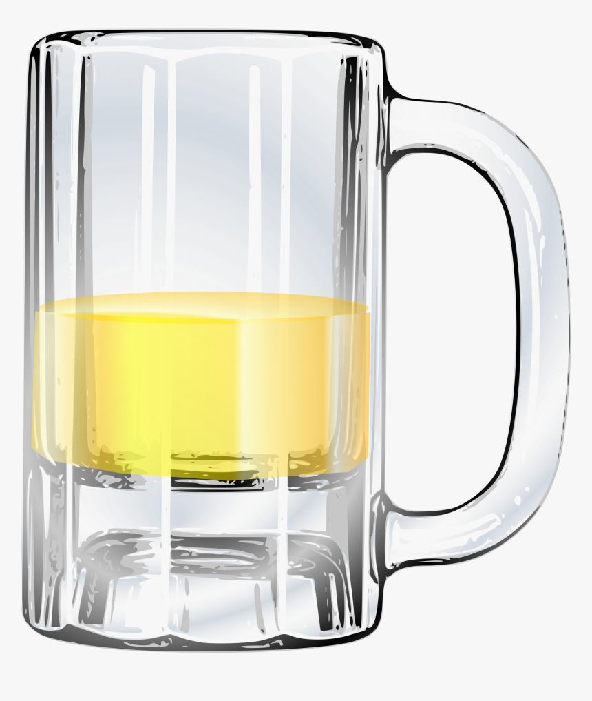 Mug Of Beer Clip Arts - Beer Mug Half Full, HD Png Download