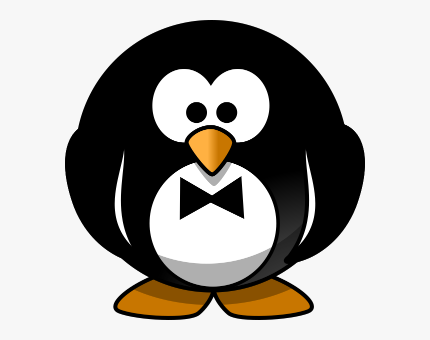 Round Cartoon Penguin, HD Png Download
