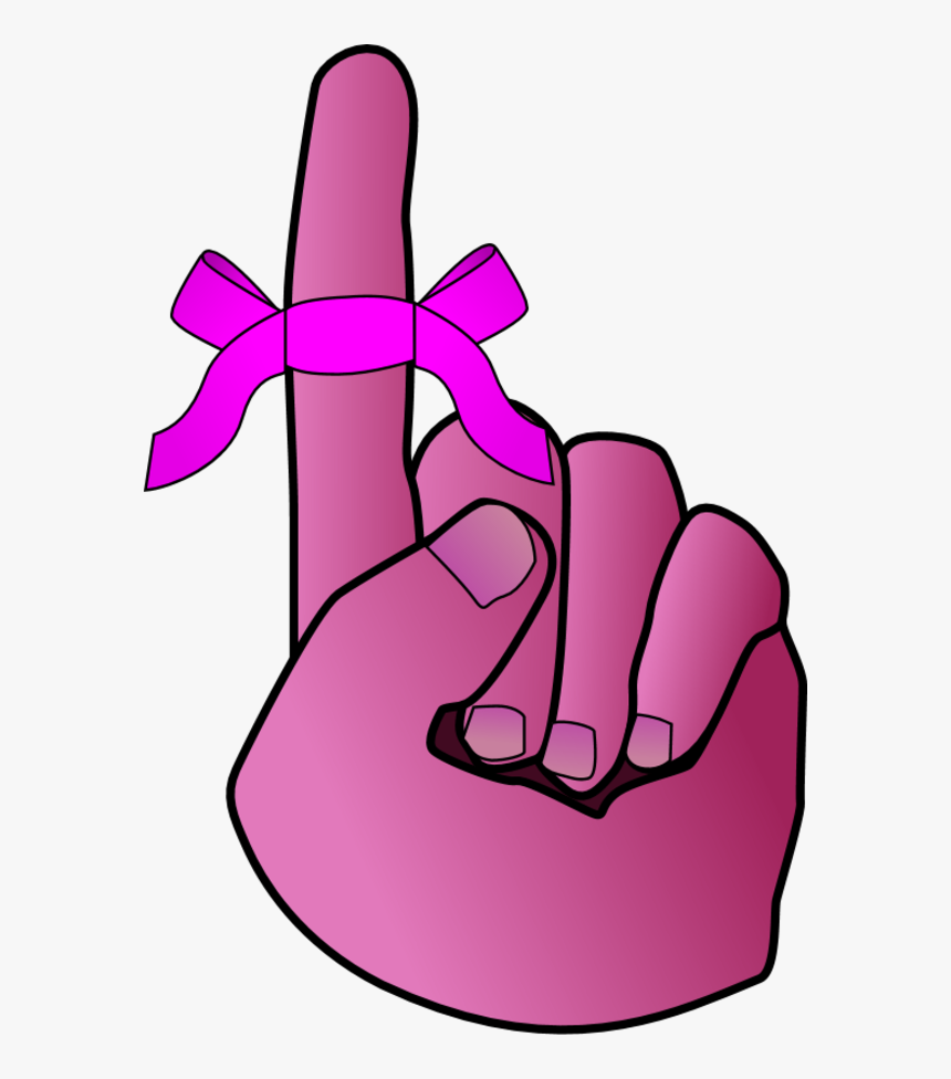 Finger Tied With A Bow Tie - Reminder Free Clip Art, HD Png Download