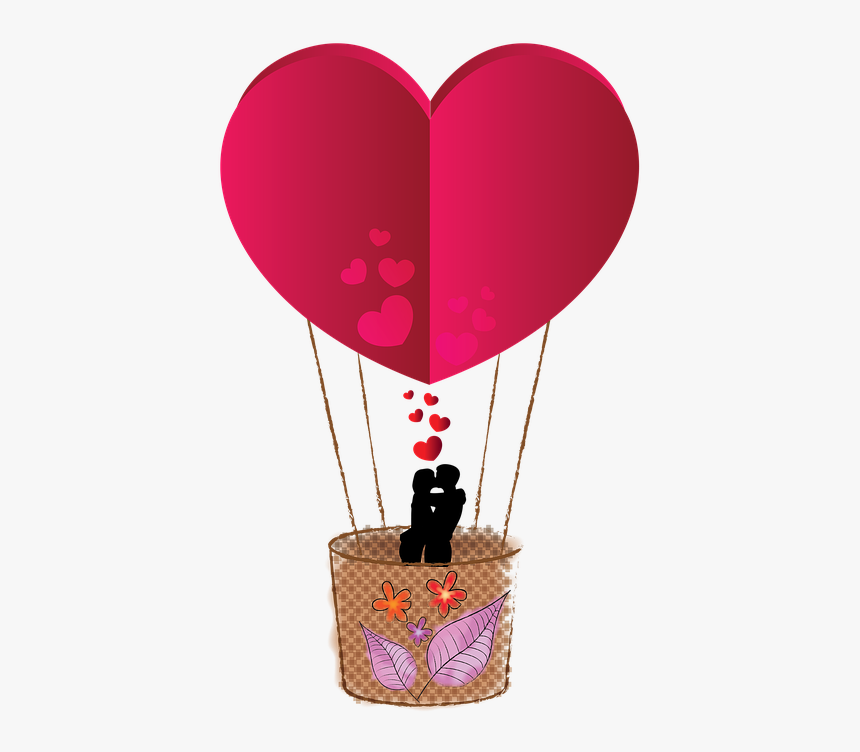 Hot Air Balloon Heart, Decorative Figure, HD Png Download