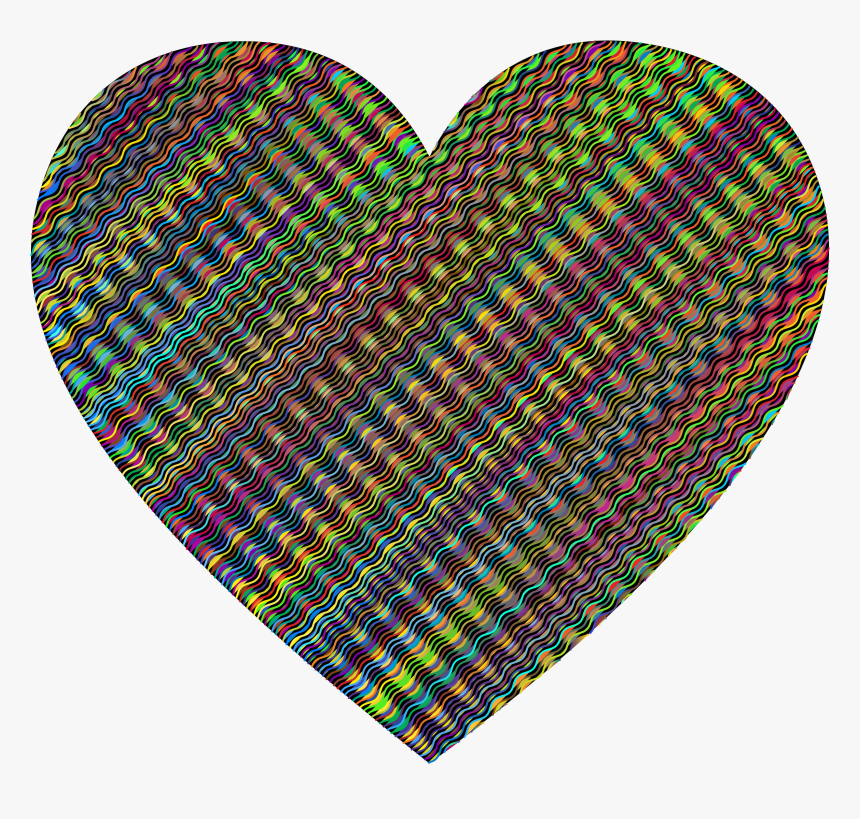 Prismatic Wavy Heart Clip Arts - Set Für Kinder, HD Png Download