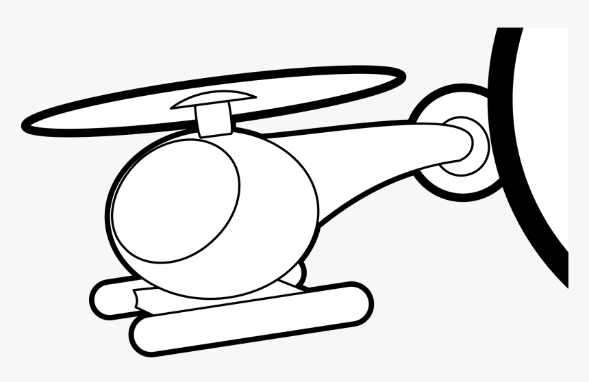 Helicopter Clip Art Black And White, HD Png Download