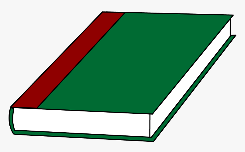 A Book With A Green Cover - Cartoon Picture Of Book, HD Png Download