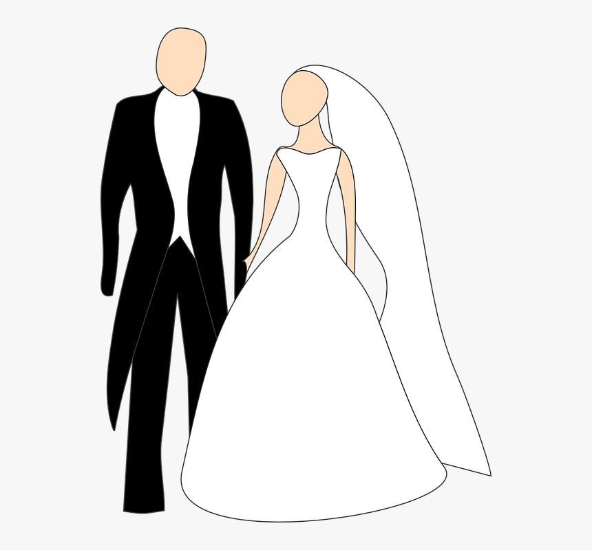 Bride, Broom, Wedding, Dress, Smoking, Marriage, Couple, HD Png Download