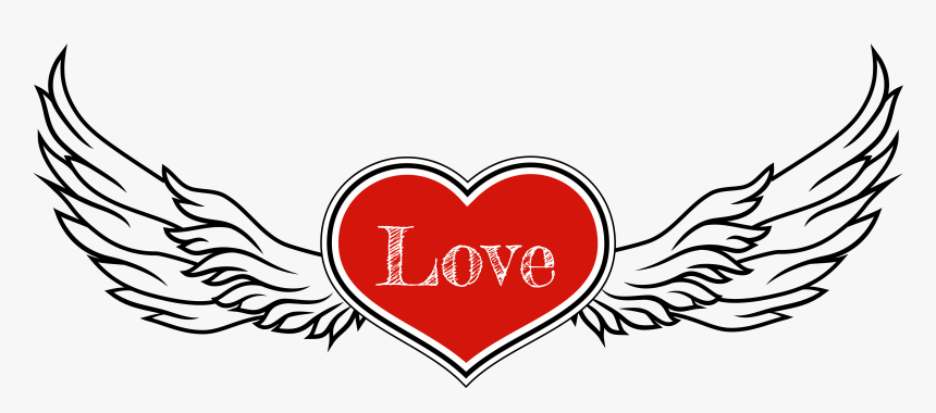 Rocker Heart With Wings Png Clipart Pictureu200b Gallery - Сердечко С Крыльями Png, Transparent Png