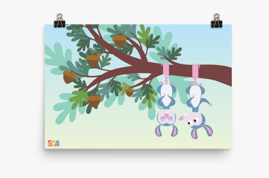 Treetop Family Possum Print - Treetop Family, HD Png Download