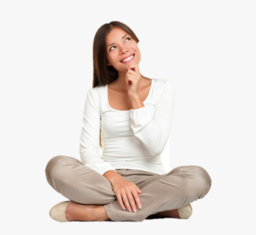 Thinking Woman Png Free Download - Find The Value Of The Missing Number, Transparent Png
