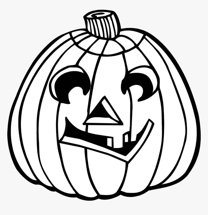 Transparent Pumpkin Png Black And White - Clip Art Black And White Jack O Lantern, Png Download
