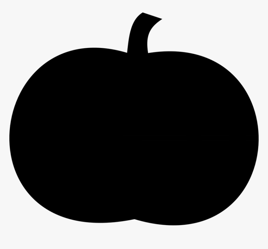 Pumpkin Silhouette Jack O Lantern Clip Art - Black Pumpkin Silhouette, HD Png Download