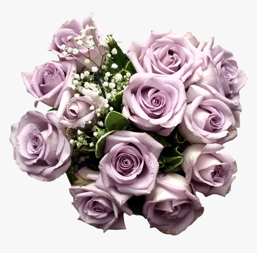 Purple Rose Flower Bouquet Light Download Hq Png Clipart - Light Purple Cut Flower, Transparent Png