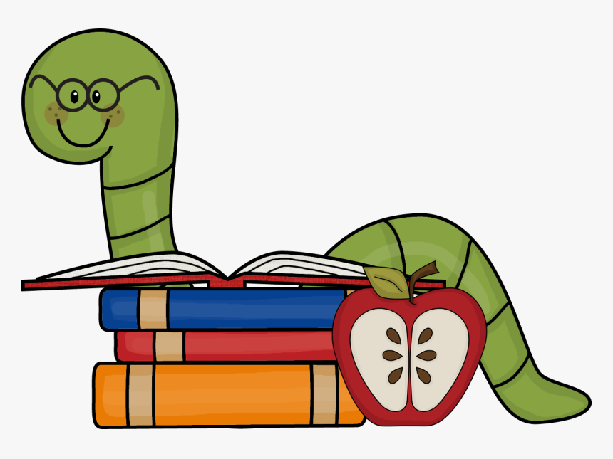 Pile Of Books Clip Art - Book Worm Clipart, HD Png Download
