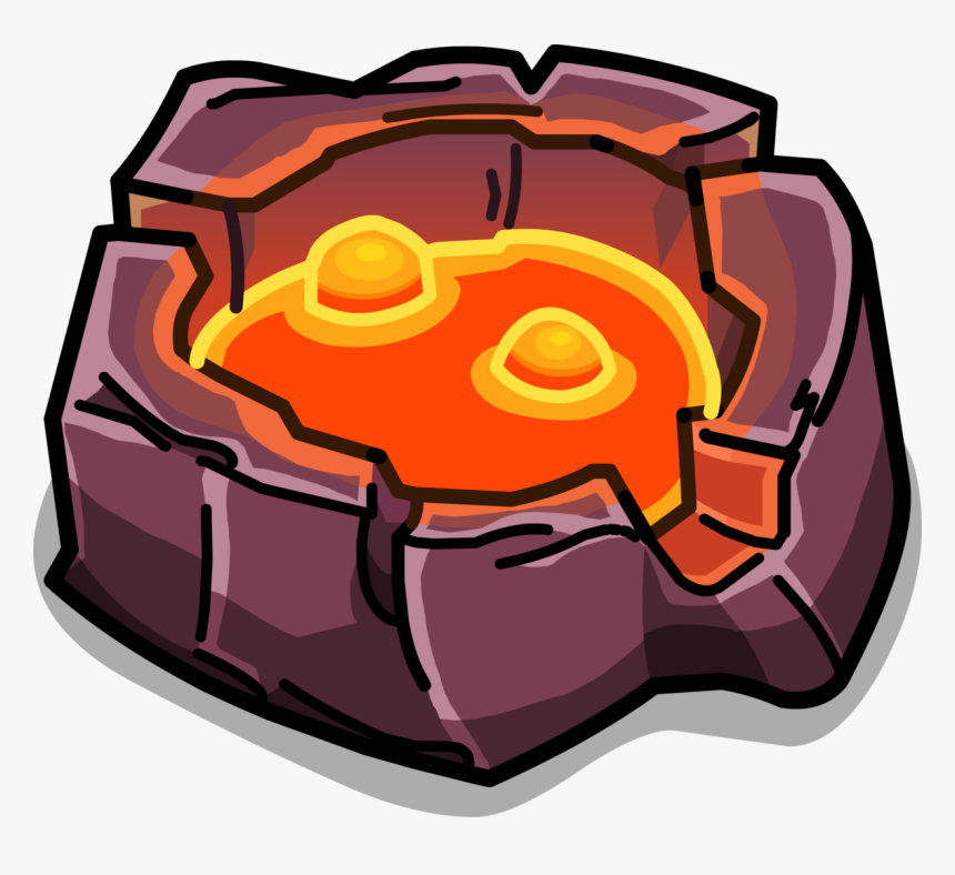 Lava Puddle Sprite - Volcano Crater Clip Art, HD Png Download