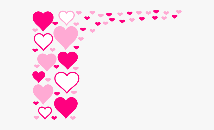 #hearts #heart #pinkhearts #borders #border #frames - Heart Border Designs Png, Transparent Png