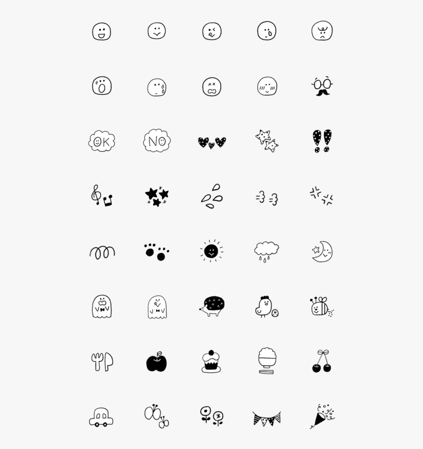 Printing Emojis Black And White, HD Png Download