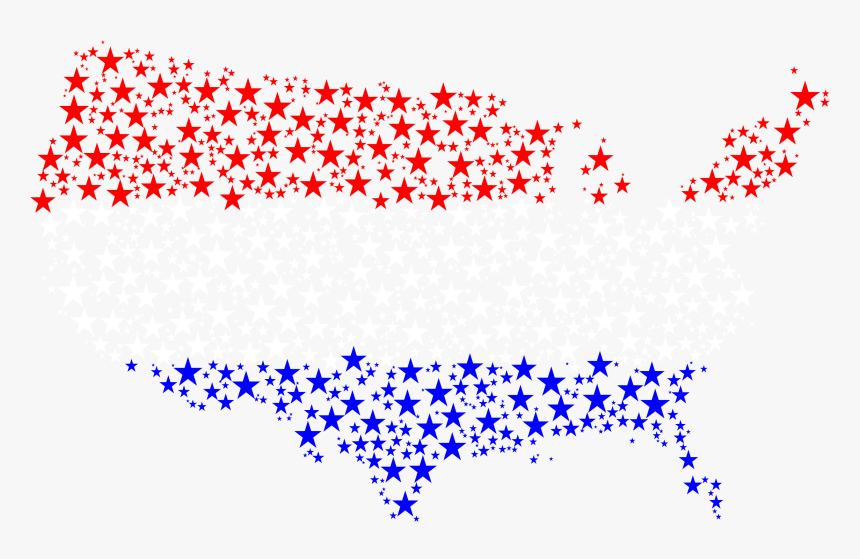 Usa Map Transparent - Red White And Blue Border Design, HD Png Download