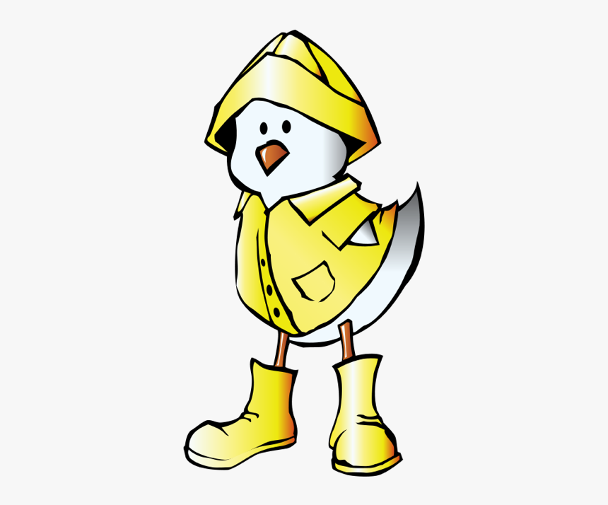 Spring Clipart Rain - Duck In A Raincoat, HD Png Download