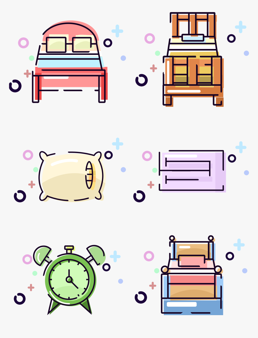Cartoon Bed Png - อุปกรณ์ ใน ห้อง นอน, Transparent Png