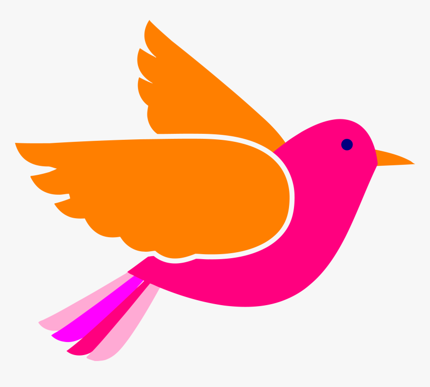 Colorful Birds Png Free Pic - Bird Flying Clipart Png, Transparent Png