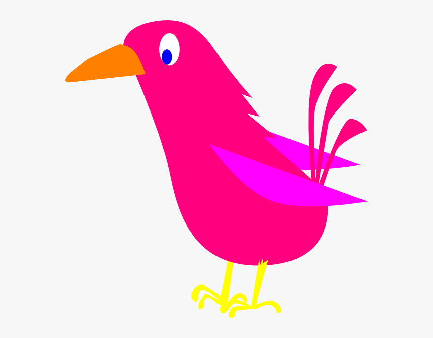 Pink Bird Svg Clip Arts - Pink Bird Clipart, HD Png Download