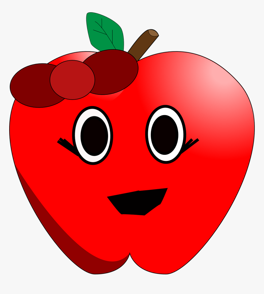Apple With Eyes And Mouth, HD Png Download