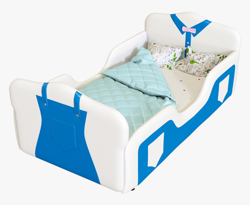 Children S Bed Boy Cartoon Leather Bed Small Bed With - Futon Pad, HD Png Download