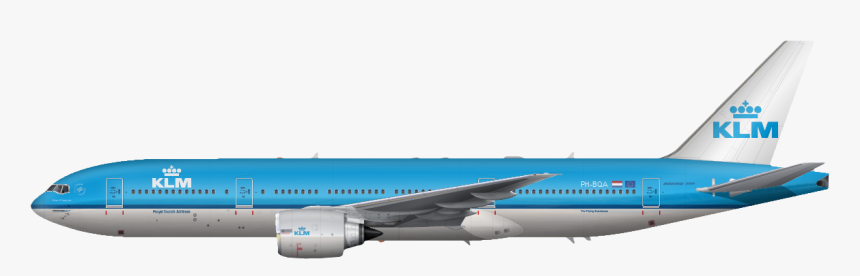 Klm Plane Side View , Png Download - Klm Airplane No Background, Transparent Png