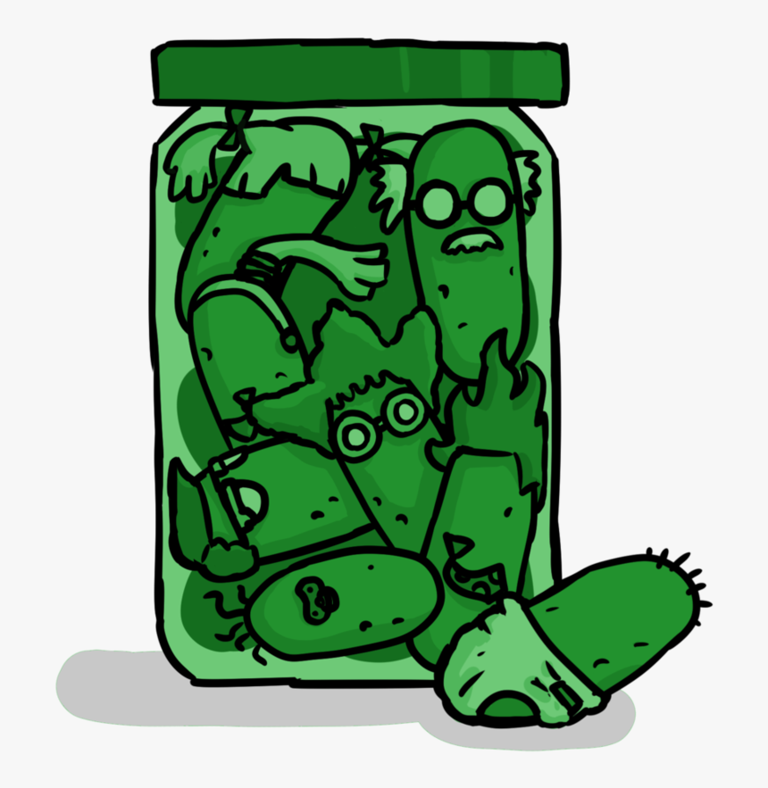 A Jar Of Pickles By Mad Jim Mckracken-d785xmv - Pickling Cartoon, HD Png Download