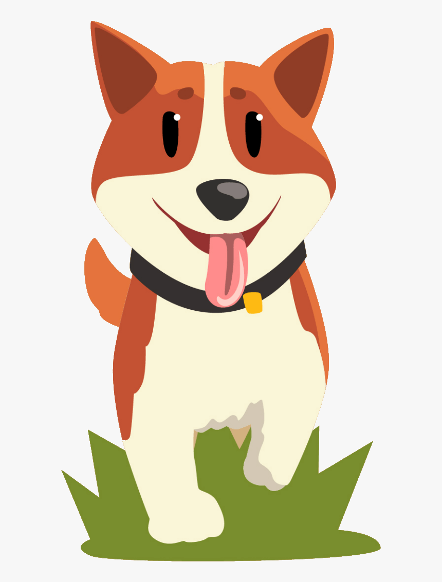 Corgi Dog Cartoon Walk, HD Png Download