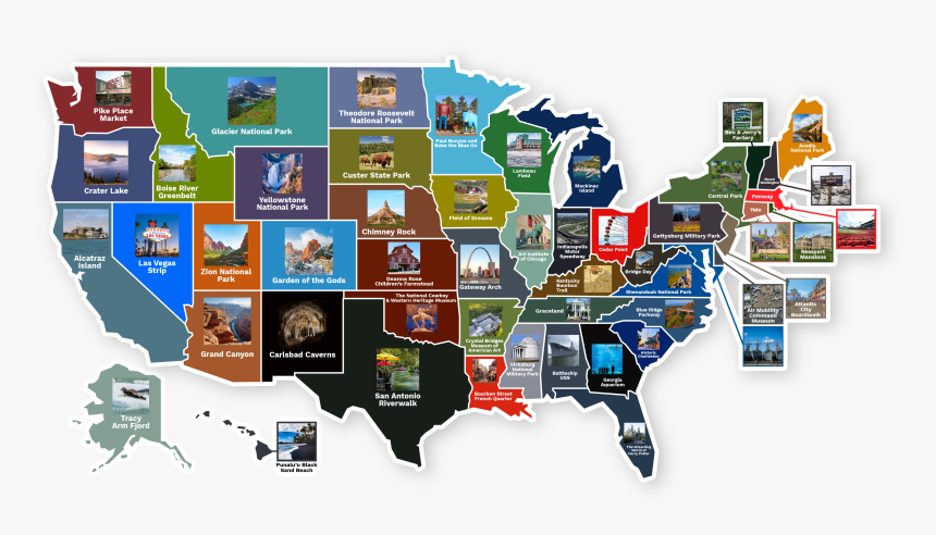 Top Tourist Attraction By State - Drug Abuse Map, HD Png Download